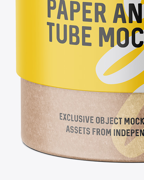 Matte Paper and Kraft Paper Tube Mockup PSD #3