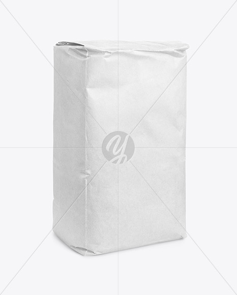 Kraft Paper Cement Bag Mockup In Bag Sack Mockups On Yellow Images Object Mockups