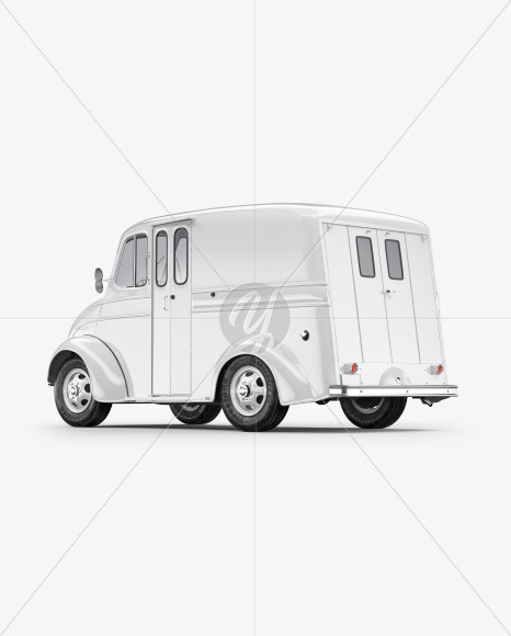 Download Delivery Truck Mockup Side View In Vehicle Mockups On Yellow Images Object Mockups