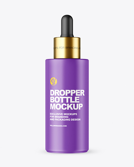 100Ml Matte Dropper Bottle Mockup Design