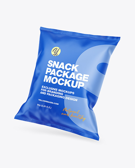 Matte Snack Package Mockup PSD #2