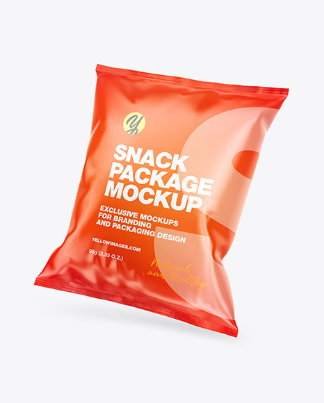 Glossy Snack Package Mockup