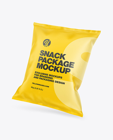 Paper Snack Package Mockup PSD #2