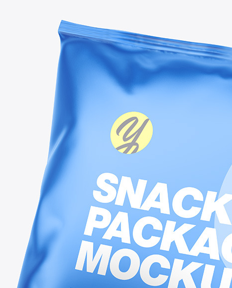 Matte Metallic Snack Package Mockup PSD #1