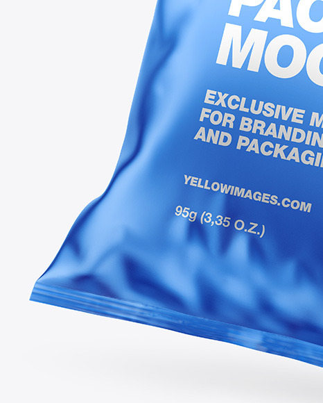 Matte Metallic Snack Package Mockup PSD #7
