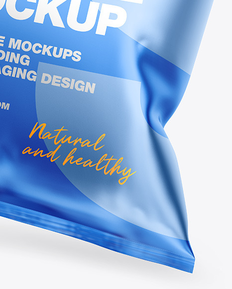 Matte Metallic Snack Package Mockup PSD #5