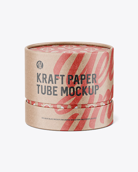 Kraft Paper Tube Mockup