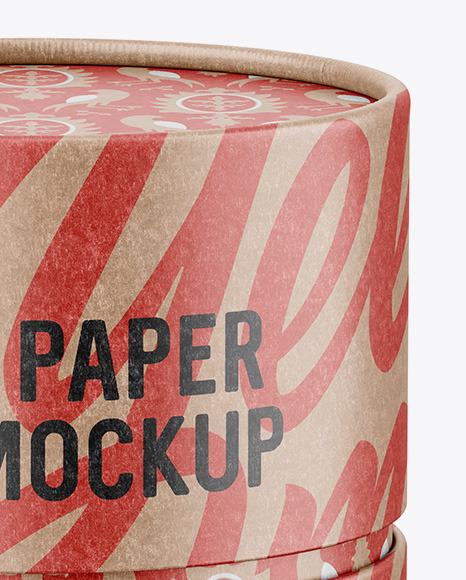 Kraft Paper Tube Mockup PSD #1