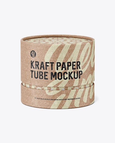 Matte Kraft Paper Tube Mockup