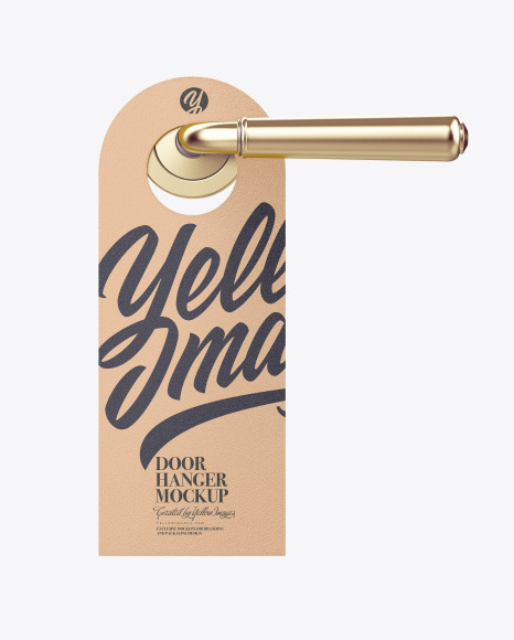 Kraft Door Hanger Mockup