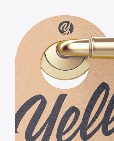 Kraft Door Hanger Mockup PSD #2