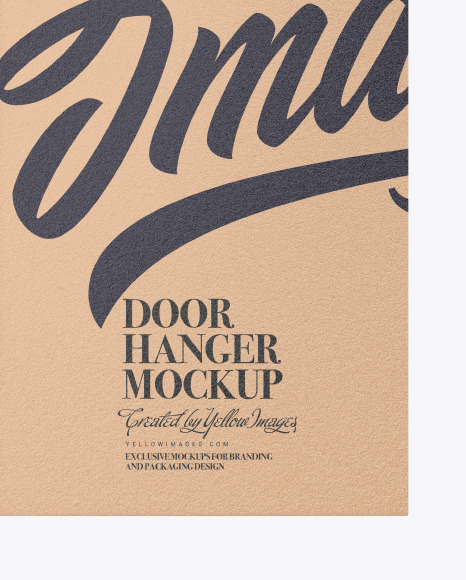 Kraft Door Hanger Mockup PSD #1