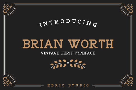 BRIAN WORTH - Vintage Font