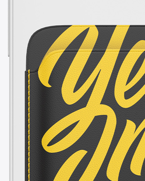 Download Iphone 12 Pro Mag Safe Wallet Mockup In Device Mockups On Yellow Images Object Mockups