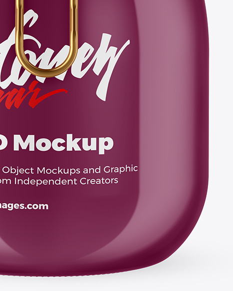 Glossy Ceramic Jar With Clamp Lid Mockup PSD #1