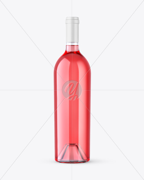 Download Clear Glass Pink Wine Bottle Mockup Free Mockups