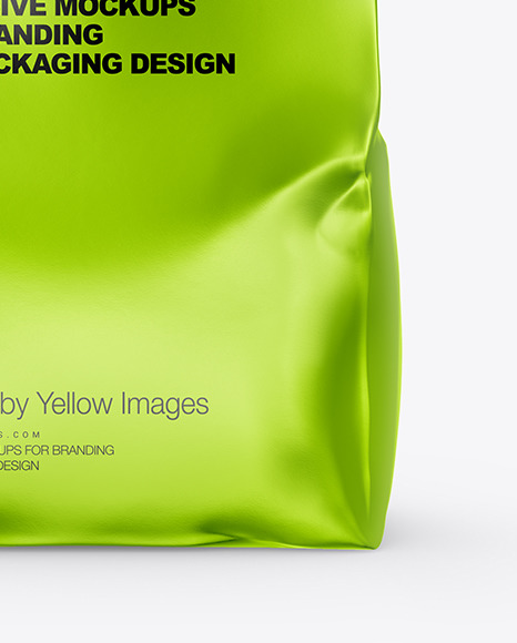 Metallic Food Bag Mockup PSD #1