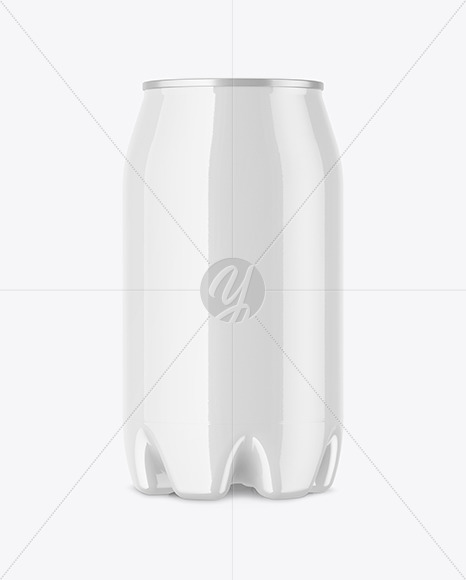 Glossy Pet Can Mockup In Can Mockups On Yellow Images Object Mockups