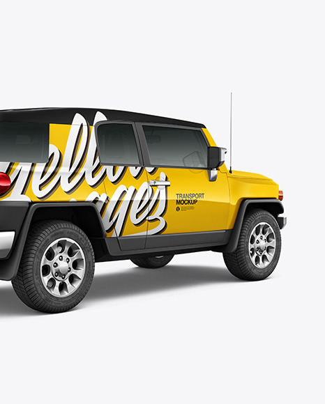 Off-Road SUV Mockup - Back Half Side View