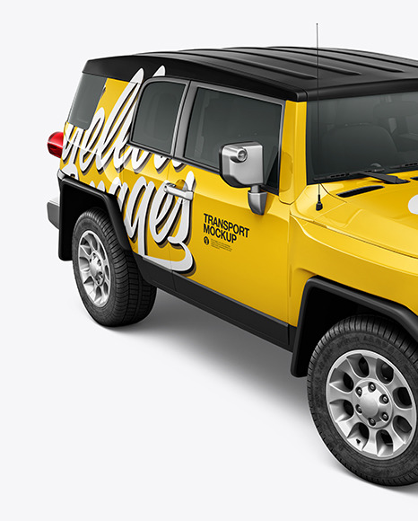 Off Road SUV Mockup   Half Side View (High Angle Shot) PSD #2