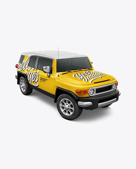 Off Road SUV Mockup   Half Side View (High Angle Shot) PSD #7