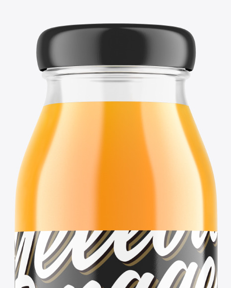 Glass Bottle with Multifruit Juice Mockup PSD #6