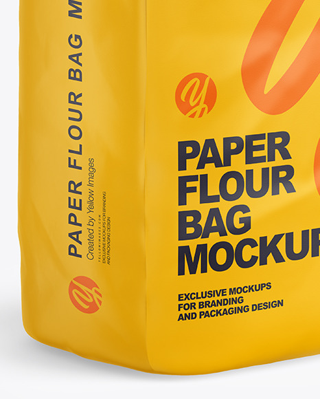 Paper Flour Bag Mockup PSD #5