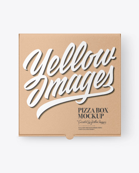 Download Kraft Pizza Box Mockup PSD Mockups by Devrawat21