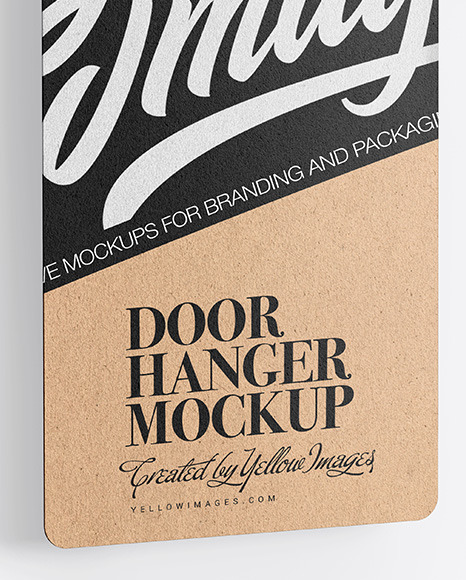 Kraft Door Hanger Mockup PSD #6