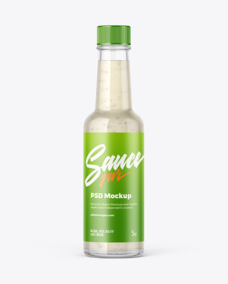 Bottle with Garlic Sauce Mockup PSD #2