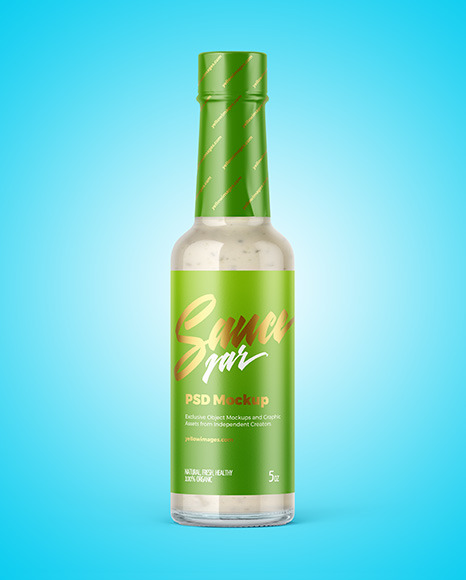 Bottle with Garlic Sauce Mockup PSD #7