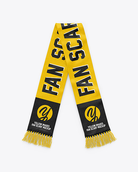 Fan Scarf Mockup In Apparel Mockups On Yellow Images Object Mockups