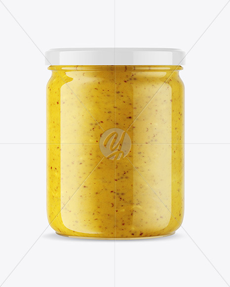 Download Mustard Sauce Jar Mockup Free Mockups