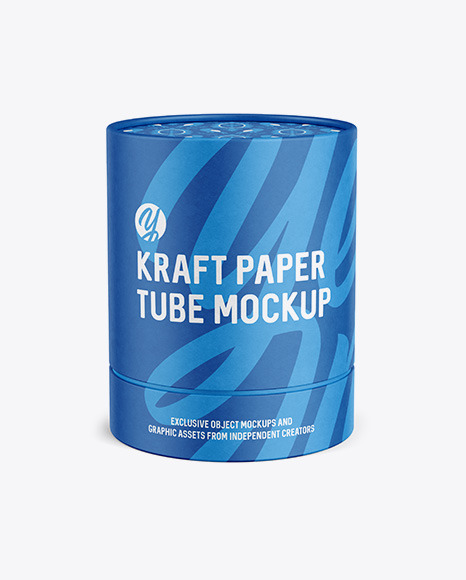 Textured Paper Tube Mockup PSD #5