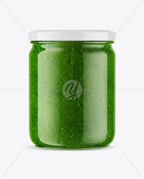 Download Pesto Sauce Jar Mockup Free Mockups