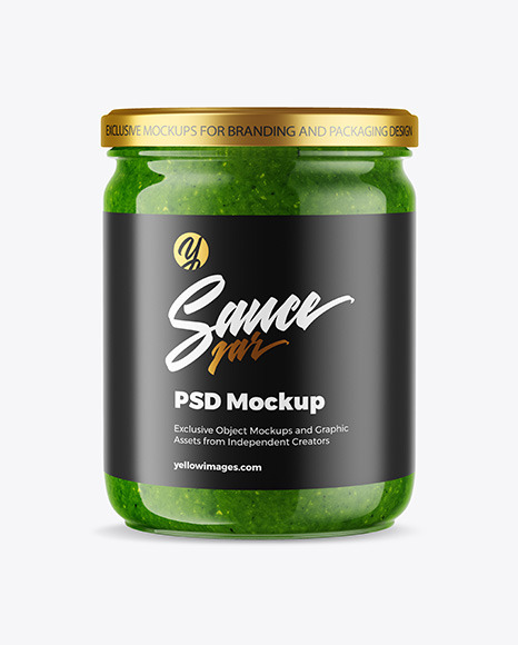 Pesto Sauce Jar Mockup