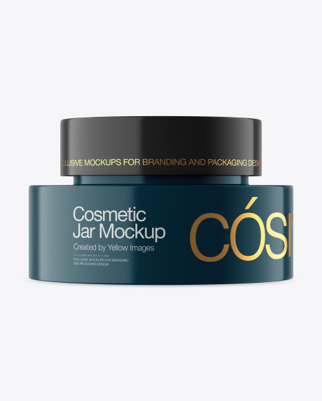 Glossy Cosmetic Jar Mockup PSD #2