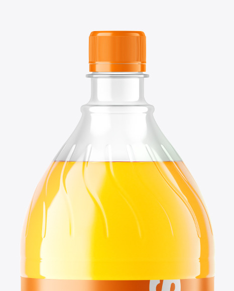 Orange Soft Drink Bottle Mockup PSD #2
