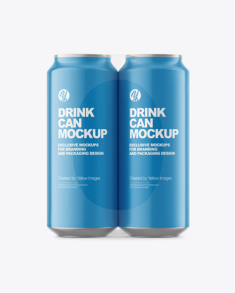 6 Pack Matte Cans Mockup