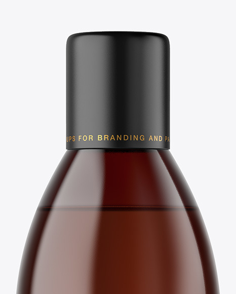 Amber Plastic Bottle Mockup PSD #2
