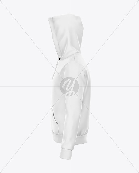 Hoodie Mockup With Ribbing Left Side View In Apparel Mockups On Yellow Images Object Mockups