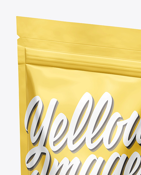 Glossy Metallic Stand Up Pouch Mockup PSD #2