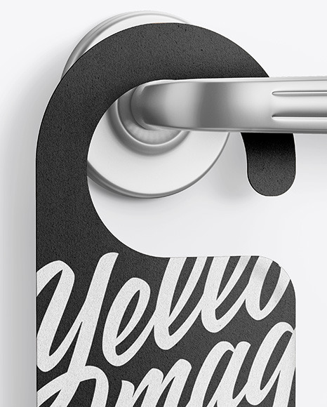 Kraft Door Hanger Mockup PSD #1