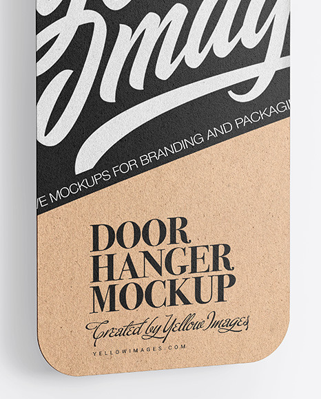 Kraft Door Hanger Mockup PSD #6