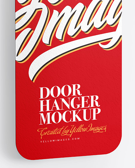 Paper Door Hanger Mockup PSD #6