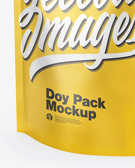Matte Metallic Stand Up Pouch Mockup PSD #6