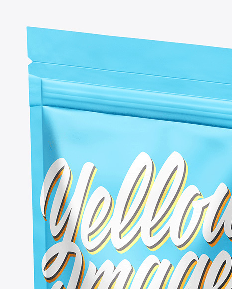 Matte Metallic Stand Up Pouch Mockup PSD #7