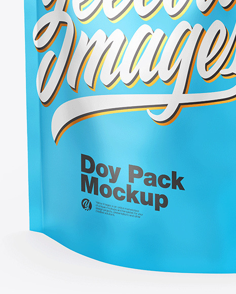 Matte Metallic Stand Up Pouch Mockup PSD #5