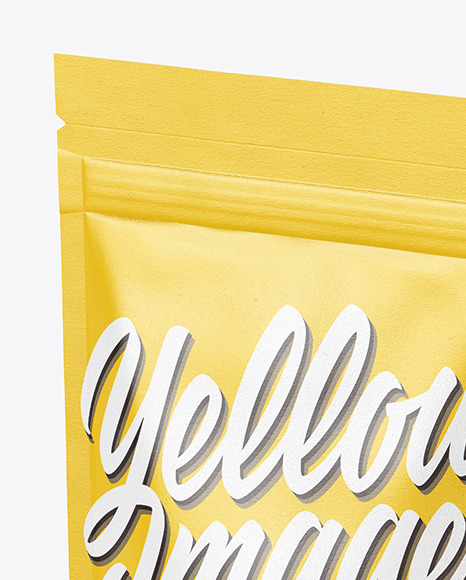 Download Textured Stand Up Pouch Mockup In Pouch Mockups On Yellow Images Object Mockups