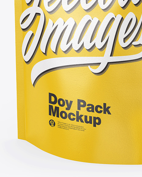 Download Textured Stand Up Pouch Mockup In Pouch Mockups On Yellow Images Object Mockups